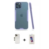 MARSİLYAN™- iPhone 12 Pro Max Kılıf Atlas Asil Serisi - Siyah Joko 5D Cam + Shine Kamera Lens - GD