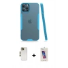 MARSİLYAN™- iPhone 12 Pro Max Kılıf Atlas Asil Serisi - Siyah Joko 5D Cam + Shine Kamera Lens - GD