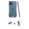 MARSİLYAN™- iPhone 12 Pro Max Kılıf Atlas Asil Serisi - Siyah Joko 5D Cam + Renkli Kamera Lens Koruma Cam - TU