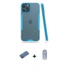 MARSİLYAN™- iPhone 12 Pro Max Kılıf Atlas Asil Serisi - Siyah Joko Magic 5D Cam + Gold Shine Kamera Lens Koruma Cam