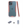 MARSİLYAN™- iPhone 12 Pro Max Kılıf Atlas Asil Serisi - Siyah Joko Magic 5D Cam + Renkli Kamera Lens Koruma Cam - MI