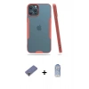 MARSİLYAN™- iPhone 12 Pro Max Kılıf Atlas Asil Serisi - Siyah Joko Magic 5D Cam + Metal Kamera Lens Koruma Cam - GD