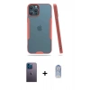 MARSİLYAN™- iPhone 12 Pro Max Kılıf Atlas Asil Serisi - Siyah Joko Magic 5D Cam + Neon Fosforlu Kamera Lens - MI