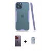 MARSİLYAN™- iPhone 12 Pro Max Kılıf Atlas Asil Serisi - Siyah Joko Magic 5D Cam + Neon Fosforlu Kamera Lens - TU