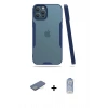 MARSİLYAN™- iPhone 12 Pro Max Kılıf Atlas Asil Serisi - Siyah Joko Magic 5D Cam + Renkli Kamera Lens Koruma Cam - YL