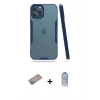 MARSİLYAN™- iPhone 12 Pro Max Kılıf Atlas Asil Serisi - Siyah Joko Magic 5D Cam + Shine Kamera Lens Koruma Cam - SABE