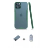 MARSİLYAN™- iPhone 12 Pro Max Kılıf Atlas Asil Serisi - Siyah Joko Magic 5D Cam + Shine Kamera Lens Koruma Cam - SH