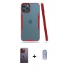 MARSİLYAN™- iPhone 12 Pro Max Kılıf Atlas Asil Serisi - Siyah Joko Magic 5D Cam + Neon Fosforlu Kamera Lens - TU