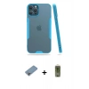 MARSİLYAN™- iPhone 12 Pro Max Kılıf Atlas Asil Serisi - Siyah Joko Magic 5D Hayalet Cam + Gökkuşağı Shine Kamera Lens Koruma Cam