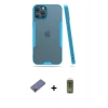 MARSİLYAN™- iPhone 12 Pro Max Kılıf Atlas Asil Serisi - Siyah Joko Magic 5D Hayalet Cam + Metal Kamera Lens Koruma Cam - GD