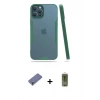 MARSİLYAN™- iPhone 12 Pro Max Kılıf Atlas Asil Serisi - Siyah Joko Magic 5D Hayalet Cam + Metal Kamera Lens Koruma Cam - GD