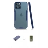 MARSİLYAN™- iPhone 12 Pro Max Kılıf Atlas Asil Serisi - Siyah Joko Magic 5D Hayalet Cam + Metal Kamera Lens Koruma Cam - GD