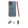 MARSİLYAN™- iPhone 12 Pro Max Kılıf Atlas Asil Serisi - Siyah Joko Magic 5D Hayalet Cam + Metal Kamera Lens Koruma Cam - GD
