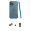 MARSİLYAN™- iPhone 12 Pro Max Kılıf Atlas Asil Serisi - Siyah Joko Magic 5D Hayalet Cam + Renkli Kamera Lens Koruma Cam - TU