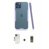 MARSİLYAN™- iPhone 12 Pro Max Kılıf Atlas Asil Serisi - Siyah Joko Magic 5D Hayalet Cam + Shine Kamera Lens - GD
