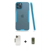 MARSİLYAN™- iPhone 12 Pro Max Kılıf Atlas Asil Serisi - Siyah Joko Magic 5D Hayalet Cam + Shine Kamera Lens - GD