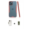 MARSİLYAN™- iPhone 12 Pro Max Kılıf Atlas Asil Serisi - Siyah Joko Magic 5D Hayalet Cam + Shine Kamera Lens - GD