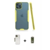MARSİLYAN™- iPhone 12 Pro Max Kılıf Atlas Asil Serisi - Siyah Joko Magic 5D Hayalet Cam + Shine Kamera Lens - GD