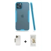 MARSİLYAN™- iPhone 12 Pro Max Kılıf Atlas Asil Serisi - Siyah Mat Seramik Nano Ekran Koruyucu + Shine Kamera Lens - GD