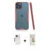 MARSİLYAN™- iPhone 12 Pro Max Kılıf Atlas Asil Serisi - Siyah Mat Seramik Nano Ekran Koruyucu + Shine Kamera Lens - LT