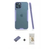 MARSİLYAN™- iPhone 12 Pro Max Kılıf Atlas Asil Serisi - Siyah Mat Seramik Nano Ekran Koruyucu + Metal Kamera Lens Koruma Cam - GD