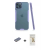 MARSİLYAN™- iPhone 12 Pro Max Kılıf Atlas Asil Serisi - Siyah Mat Seramik Nano Ekran Koruyucu + Renkli Kamera Lens Koruma Cam - SI