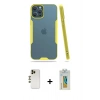 MARSİLYAN™- iPhone 12 Pro Max Kılıf Atlas Asil Serisi - Siyah Polymer Nano Ekran Koruyucu + Shine Kamera Lens - GD