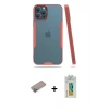 MARSİLYAN™- iPhone 12 Pro Max Kılıf Atlas Asil Serisi - Siyah Polymer Nano Ekran Koruyucu + Shine Kamera Lens Koruma Cam - SABE