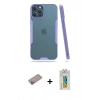 MARSİLYAN™- iPhone 12 Pro Max Kılıf Atlas Asil Serisi - Siyah Polymer Nano Ekran Koruyucu + Shine Kamera Lens Koruma Cam - SABE