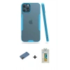 MARSİLYAN™- iPhone 12 Pro Max Kılıf Atlas Asil Serisi - Siyah Polymer Nano Ekran Koruyucu + Shine Kamera Lens Koruma Cam - GD
