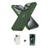MARSİLYAN™- iPhone 12 Pro Max Kılıf Atlas Form - Şeffaf 360 Full Body Arka Koruyucu + Shine Kamera Lens - GD