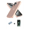MARSİLYAN™- iPhone 12 Pro Max Kılıf Atlas Form - Şeffaf 360 Full Body Arka Koruyucu + Mavi Shine Kamera Lens Koruma Cam