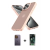 MARSİLYAN™- iPhone 12 Pro Max Kılıf Atlas Form - Şeffaf 360 Full Body Arka Koruyucu + Neon Fosforlu Kamera Lens - SI