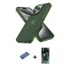 MARSİLYAN™- iPhone 12 Pro Max Kılıf Atlas Form - Şeffaf 360 Full Body Arka Koruyucu + Shine Kamera Lens Koruma Cam - GD