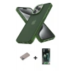 MARSİLYAN™- iPhone 12 Pro Max Kılıf Atlas Form - Şeffaf 360 Full Body Arka Koruyucu + Shine Kamera Lens Koruma Cam - SABE
