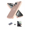 MARSİLYAN™- iPhone 12 Pro Max Kılıf Atlas Form - Şeffaf Temperli Cam Ekran Koruyucu + Turuncu Renkli Kamera Lens Koruma Cam