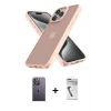 MARSİLYAN™- iPhone 12 Pro Max Kılıf Atlas Form - Şeffaf Uv Polymer Nano Ekran Koruyucu + Neon Fosforlu Kamera Lens - BZ