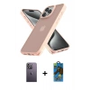 MARSİLYAN™- iPhone 12 Pro Max Kılıf Atlas Form - Siyah 18D Cam Ekran Koruyucu + Neon Fosforlu Kamera Lens - BZ