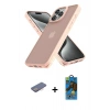 MARSİLYAN™- iPhone 12 Pro Max Kılıf Atlas Form - Siyah 18D Cam Ekran Koruyucu + Renkli Kamera Lens Koruma Cam - PE