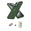 MARSİLYAN™- iPhone 12 Pro Max Kılıf Atlas Form - Siyah 20D Premium Cam Ekran Koruyucu + Shine Kamera Lens Koruma Cam - SABE