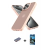 MARSİLYAN™- iPhone 12 Pro Max Kılıf Atlas Form - Siyah 34D Izgaralı Cam + Renkli Kamera Lens Koruma Cam - TU