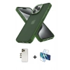 MARSİLYAN™- iPhone 12 Pro Max Kılıf Atlas Form - Siyah 3D Antistatik Seramik Nano Ekran Koruyucu + Shine Kamera Lens - GD