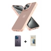 MARSİLYAN™- iPhone 12 Pro Max Kılıf Atlas Form - Siyah 6D Mat Seramik Hayalet Nano Ekran Koruyucu + Neon Fosforlu Kamera Lens - MI