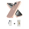 MARSİLYAN™- iPhone 12 Pro Max Kılıf Atlas Form - Siyah Mat Seramik Nano Ekran Koruyucu + Lacivert Shine Kamera Lens