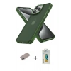 MARSİLYAN™- iPhone 12 Pro Max Kılıf Atlas Form - Siyah Polymer Nano Ekran Koruyucu + Shine Kamera Lens Koruma Cam - SABE