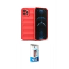 MARSİLYAN™- iPhone 12 Pro Max Kılıf Atlas Koleksiyonu - Siyah 5D Eko Cam Ekran Koruyucu