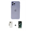 MARSİLYAN™- iPhone 12 Pro Max Kılıf Atlas Minimal Prime - Şeffaf 360 Full Body Arka Koruyucu + Shine Kamera Lens - GD