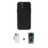 MARSİLYAN™- iPhone 12 Pro Max Kılıf Atlas Minimal Prime - Şeffaf 360 Full Body Arka Koruyucu + Shine Kamera Lens - GD