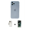 MARSİLYAN™- iPhone 12 Pro Max Kılıf Atlas Minimal Prime - Şeffaf 360 Full Body Arka Koruyucu + Shine Kamera Lens - GD