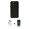 MARSİLYAN™- iPhone 12 Pro Max Kılıf Atlas Minimal Prime - Şeffaf 360 Full Body Arka Koruyucu + Shine Kamera Lens - LT